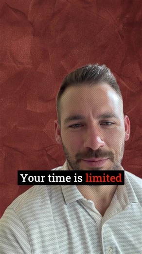 Day 52 - “Your time is limited. Don’t waste it living someone else’s life.” — Jay Shetty Time isn’t slipping away. It’s being spent on priorities you didn’t choose. Before your next yes, ask: Who is this really for? #DailyPursuitOfBetter #IntentionalLiving #ClarityOverChaos #PersonalStandards #jayshetty