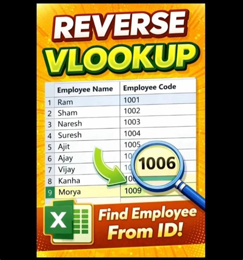 Reverse VLOOKUP 🤯 Excel Trick 99% Don’t Know!