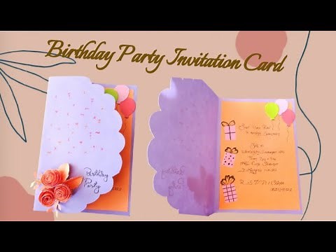 How to Make Birthday Party Invitation Card | Informal Invitation
