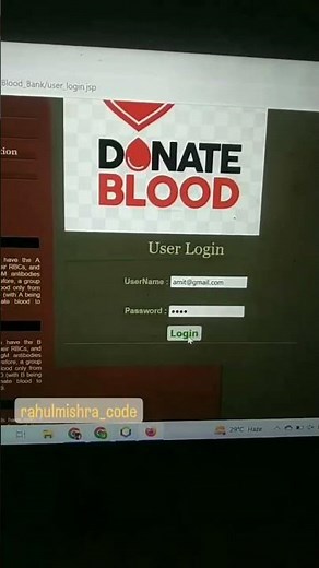 Blood Bank Management Using Java♨️ || Project With Source code #shorts