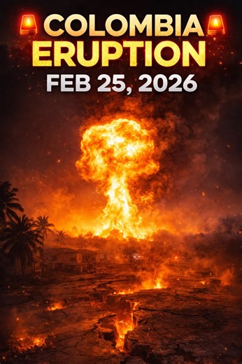 🚨🇨🇴 COLOMBIA ERUPTION FEB 26, 2026 🇨🇴🚨 A violent eruption lit up the night sky in San Juan de Urabá, Antioquia — sending a massive fireball and thick smoke towering above nearby homes. Witnesses reported the ground cracking before methane gas ignited into a blazing plume. An emergency has been declared as authorities monitor the area. This wasn’t a small flare. The horizon turned orange. 📍 San Juan de Urabá, Colombia Are you nearby? Drop your location below 👇 #Colombia #Antioquia #Volcan