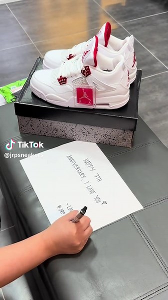 J4 Metallic Red Air Jordan 4 Sneakers for Men