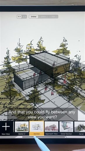 Morpholio on Instagram: "Did you know you can get a live 3D model inside your sketchbook? Exclusively available in @morpholio Trace. Check out the new video that shows all the incredible things you can do with 3D models—including automatic perspective grids set up for you, fly-through views, and much more. Watch the video + get the app at 🔗 in bio. Featured drawings by @aminzakaria37 @studiozeren @knofdesign @dahliastudios @rodrigo.cavcal #MorpholioTrace #DigitalDrawing #3DModel"