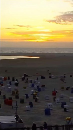 Sonnenuntergang auf Borkum 🌅 | Live von der Nordsee #shorts