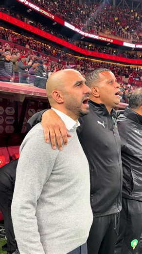 L’hymne du Maroc avec Walid Regragui