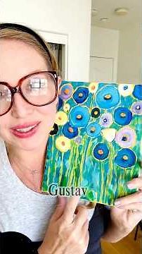 Paint Like a Master: Easy Blue Klimt Garden (Primary Colors Only!) 🏛️🎨✨ #artinstruction