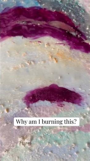 Turning fire into art #encaustic #encausticart #abstractart #textureart #mixedmediaart #artshorts
