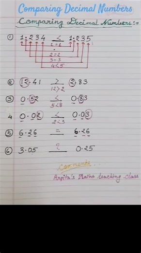 Comparing Decimals|#maths|#decimal |#shortsvideo|#shortvideo |#short|#ytshorts|#yt|#youtubeshorts