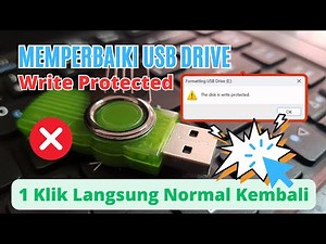 Memperbaiki USB Drive/Flashdisk Write Protected | 1 Klik Langsung Normal Kembali