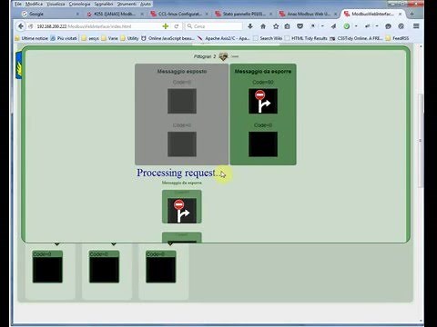 Gestione pannello a messaggio variabile Aesys tramite interfaccia web del protocollo modbus per Anas