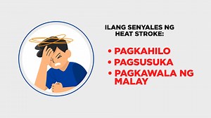 Nahihilo? Nasusuka? Baka heat stroke na yan. Narito ang ilang senyales ng heat stroke at kung paano ito maaagapan. Basahin: https://news.abs-cbn.com/news/03/27/23/publiko-pinag-iingat-sa-heatstroke-ngayong-tag-init | ABS-CBN News