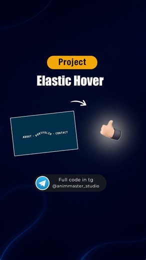 Animmaster on Instagram: "💬 Comment “hover” and I’ll send you the source code! Built with tools from my PRO Pack💎 Full pack available via link in bio. ❤️ Like | 💬 Share | 📌 Save for later Follow 👉 @animmaster_studio for more epic UI animations! #frontend #uianimation #cssanimation #javascript #html"