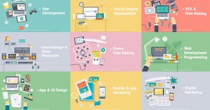 Creative Process - Flat Design Concepts