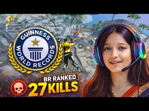 27 HIGHEST KILLS 😱 | BR RANKED WORLD RECORD | FREE FIRE | KRISHTINA FF