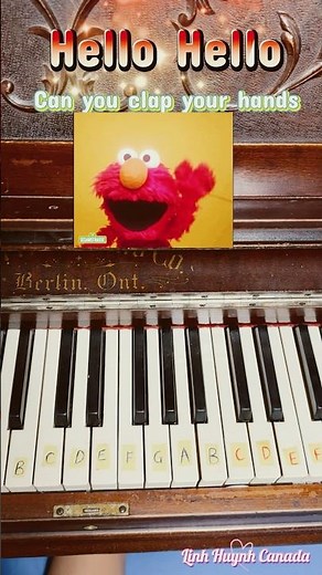 Learning Piano from basic🎹 Hello Hello Can You Clap Your Hands Piano🤩#pianosong #easypiano #shorts