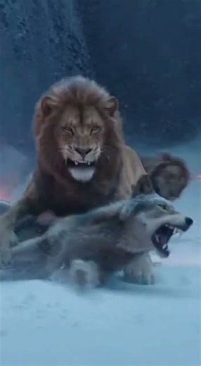 ❄️🔥 Snowstorm + Volcano Chaos – Lions Save Injured Human From Wolves! 🦁⚠️🐺| Wild Interaction Diaries