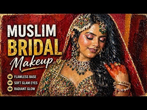 Muslim Bridal Makeup 2026 💄✨ Full Glam Wedding Look | Gorgeous Bride Transformation