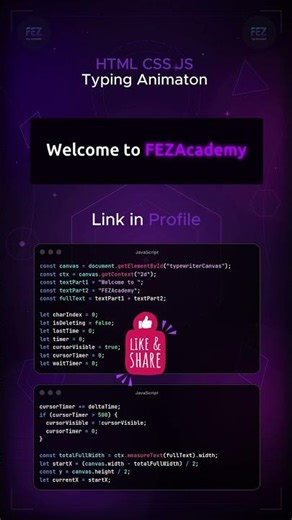 Typing Animation Using HTML, CSS & JS! 👨‍💻