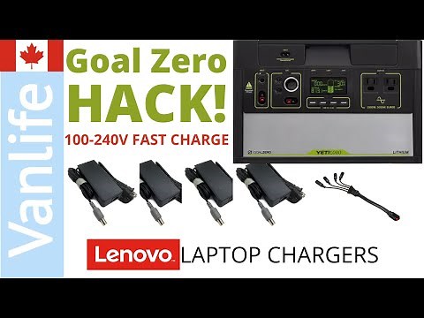 Goal Zero Hack - How to Fast Charge a Yeti With Lenovo Laptop Chargers | Sprinter Discovery