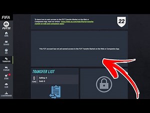 FIFA 22 WEB APP NO TRANSFER MARKET ACCESS (HOW TO FIX) - WEB APP NO CLUB / TRANSFER MARKET