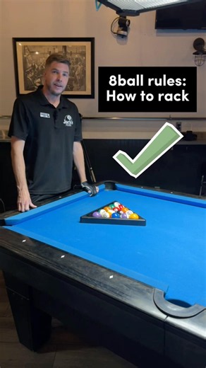 8 ball pool rules: how to rack #billiards #8ballpool #pool #rules #tips #tutorial #howto #pooltable