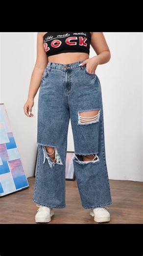 Wide Leg Boyfriend Jeans in Various Sizes and Colors