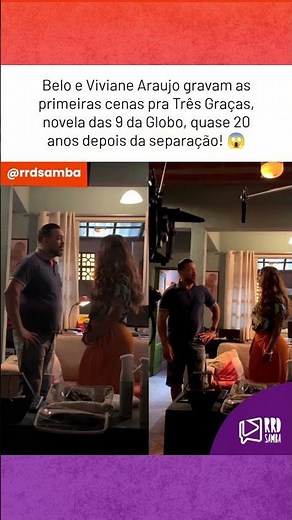 Belo e Viviane Araujo gravam as primeiras cenas pra Três Graças, novela das 9 da Globo! 😱