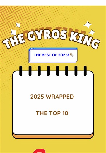 I know I’m a bit late to the party… but good food is ALWAYS on time! 😜 So here it is — my Top 10 GYROS SPOTS of 2025! 🇬🇷 (1) @Greek Flame (2) @Hellenic Flame (3) @secretsouv (4) @pitstop pita (5) @Elenika & Co (6) @ΚΟΣΜΟΣ GREEK (7) @Alati (8) @KiKi TZATZiKi (9) @Markos Greek Kitchen (10) @My Souvlaki Story If you haven’t been to these spots yet… what are you even doing with your life? 🤣 And as always when you pull up, make sure you tell ’em that THE GYROS KING SENT YA! 💯🙌🏻🔥🌯 . . . #top1