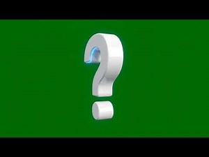 3D Question Mark Green Screen | Animated Question Mark VFX Overlay