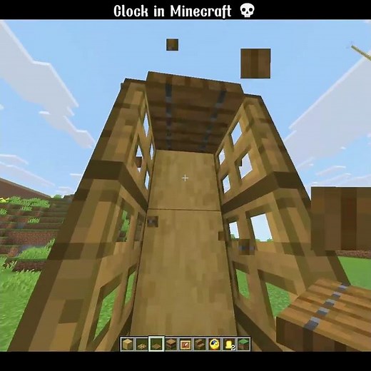 This Minecraft Clock Actually Works! #minecraft #minecraftbuilding