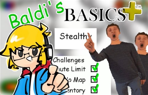 【Baldi's BASICS Plus】BB 三勾下的挑战模式第二关游戏实况通关流程