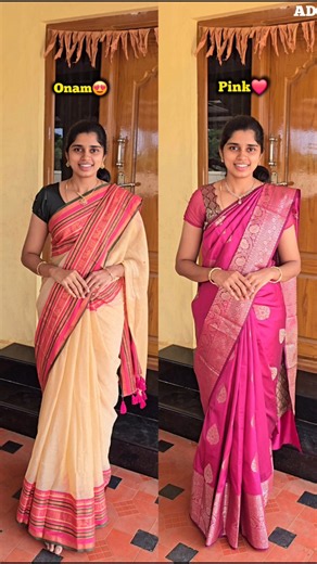 Which of these two SAREES looks prettier?😍❤️⁉️