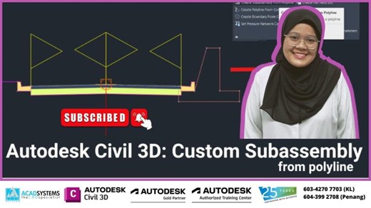 Autodesk Civil 3D: Custom Subassembly from Polyline | Acad Systems