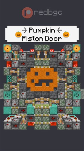 redbgc | Minecraft Redstone | Simple Pumpkin redstone Door in #Minecraft Download at: Patreon.com/redbgc Resource Pack: RedRefinedRs #minecraftpe #redstone... | Instagram