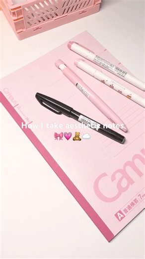 How I take aesthetic notes💗🎀 #study #notes #aesthetic #studymotivation #stationarycollection