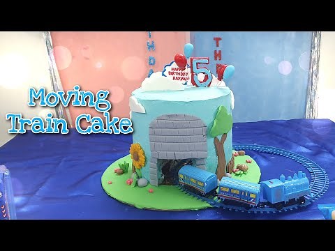 How To Make Moving Train Cake l Train cake l Tunnel Birthday cake