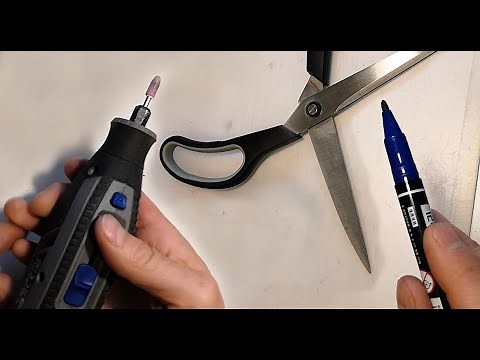 sharpen scissorss with dremel