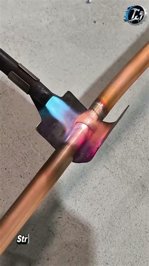 Perfect Copper Pipe Brazing Technique 🔥🔧#Plumbing #HVAC #DIY