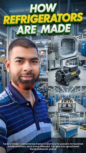 How Refrigerators Are Made Inside the Factory 😱 #Refrigerators #FactoryInside #HowItsMade #shorts