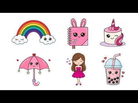 6 Easy Drawings for Kids | Step by Step Cute Drawing Tutorials