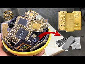 Gold & Silver From 1KG Ceramic CPU Processors | Gold Recovery from CPU Processors | Gold Recovery