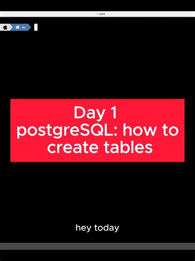 Day 1 PostreSQL: how to create tables. #leanontiktok #postgressql #codingforbeginners