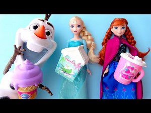 DIY Slime Making and Mixing Tutorial with Elsa, Anna and Olaf Dolls