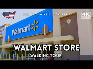 Walmart Store Walking Tour 4K | No Talking | USA Shopping Walk
