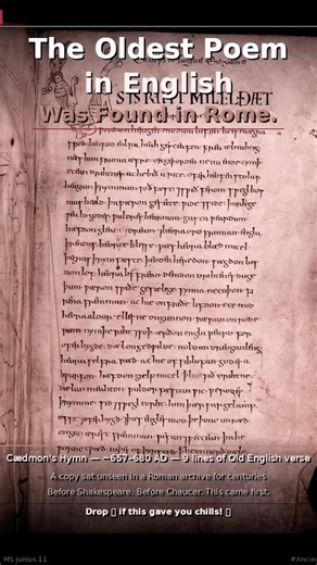 The Oldest Poem Ever Written in English Was Just Found in a Manuscript in Rome