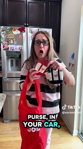 Absolutely love these new Trader Joe’s Micro tote bags #traderjoes #shopping #christmas #trending #viral