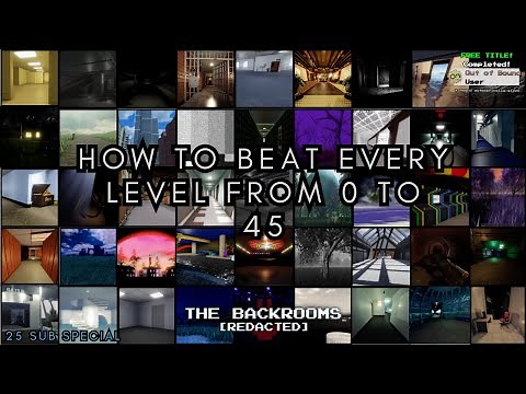How to BEAT Every Level From 0 To 45 in Roblox Backrooms [REDACTED] Survival
