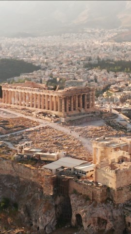Drone Reveals The Acropolis' Hidden Splendors in Athens.