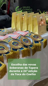 ALTO JACUÍ | TAPERA Seguiu a programação da 24ª Toca do Coelho de Tapera. Estruturas lotadas para visitar a toca, fazer compras, aproveitar a gastronomia. Atenção principal da noite foi o evento de Escolha das Soberanas. As novas soberanas: Valentina Cerutti - Rainha Vitória Toledo da Moraes - Senhorita Turismo Ana Clara Schneider - 1ª Princesa Maria Eduarda da Silveira - 2ª Princesa Thauane Passos Scher -3ą Princesa O evento encerra neste domingo com show do Tchê Barbaridade. Gemerson Santos | 