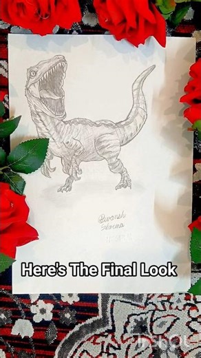 Velociraptor🦖 Drawing #shorts #drawing #velociraptor #dinosaur